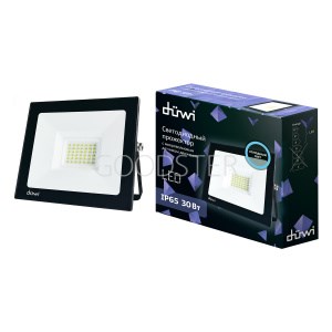 Прожектор светодиодный уличный LED 30 Вт СДО-30 с датчиками движения и освещенности 2000Лм 6500К 230В 32292 4 Duwi