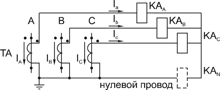 соединение трансформаторов и реле
