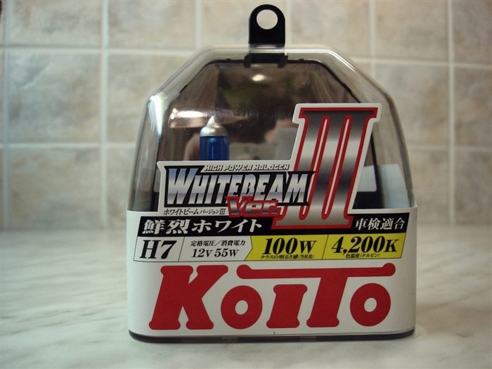 Автолампа H7 12V 55W (100W) (PX26d) 2шт. Whitebeam P0755W Koito