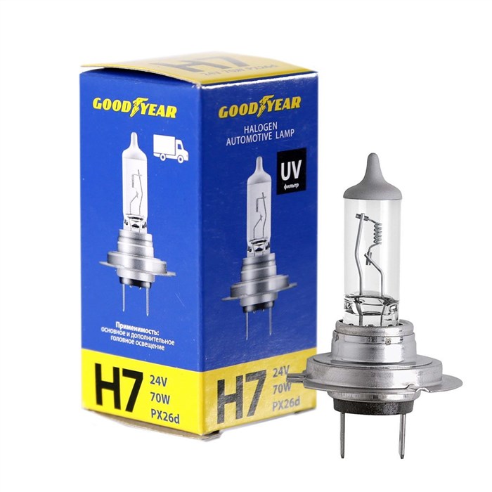 Goodyear, Н7, 24V, цоколь PX26d, 70W. GY017240