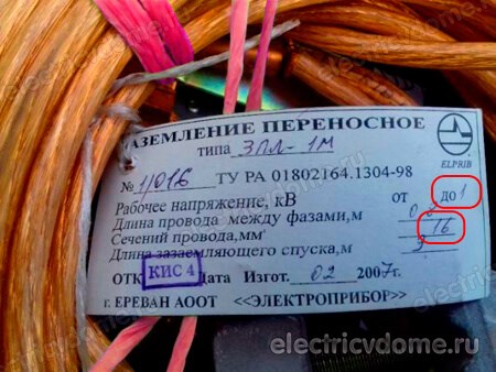 Временный заземлитель с молотом