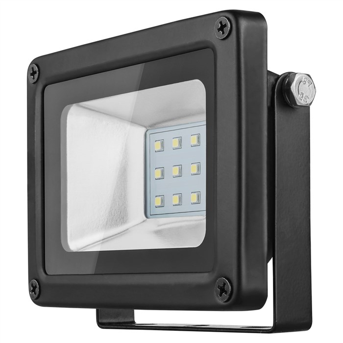 LED-прожектор Онлайт 6000К 10 Вт IP65, черный фотография 1
